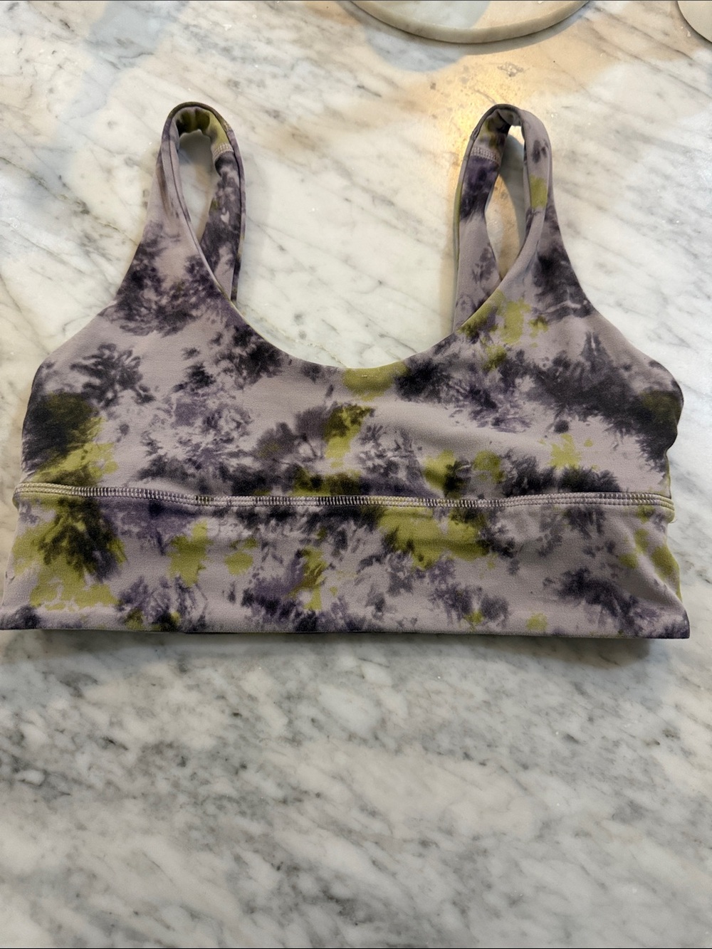 Lululemon Tie-Dye Sports Bra - Lavender and Olive